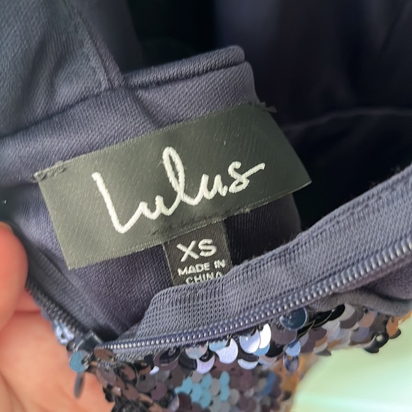 Lulu’s Luster for Life Blue Sequin Backless Body-con Dress - Picture 8 of 8